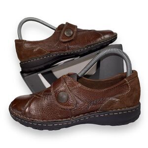 Earth Origins Evelyn Slip-on Comfort Loafers Brown Vegan Leather Women's 7M